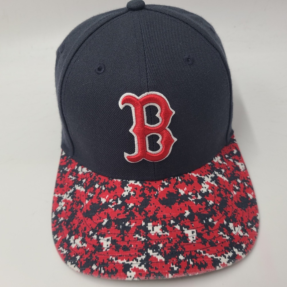 Youth Boston Red Sox Hat Snapback 47 Brand Blue Red Digital Camo MLB Wool Blend
